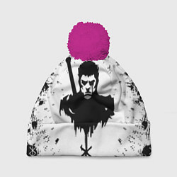 Шапка с помпоном Берсерк Berserk, цвет: 3D-малиновый