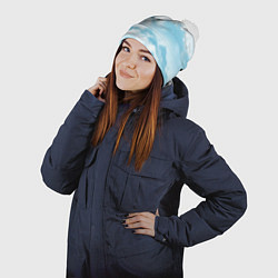 Шапка с помпоном Плотные облака, цвет: 3D-белый — фото 2