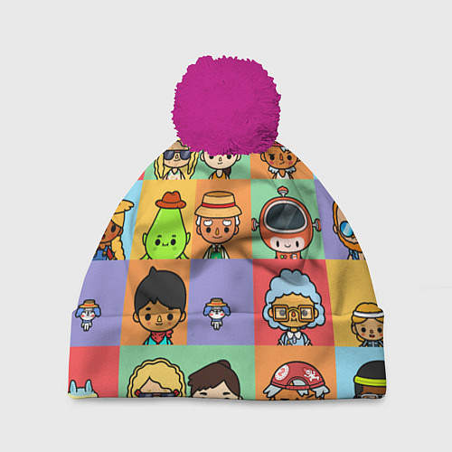 Шапка c помпоном TOCA BOCA WORLD HERO / 3D-Малиновый – фото 1