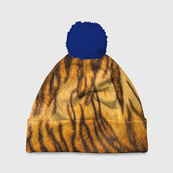 Шапка c помпоном Шкура тигра 2022