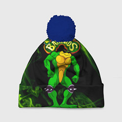 Шапка с помпоном Battletoads Rash, цвет: 3D-тёмно-синий