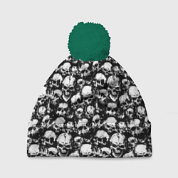 Шапка с помпоном Screaming skulls, цвет: 3D-зеленый