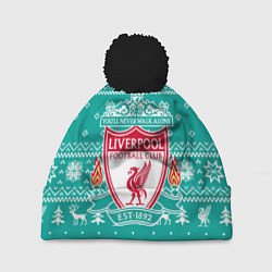 Шапка с помпоном НОВОГОДНИЙ СВИТЕР LIVERPOOL, цвет: 3D-черный