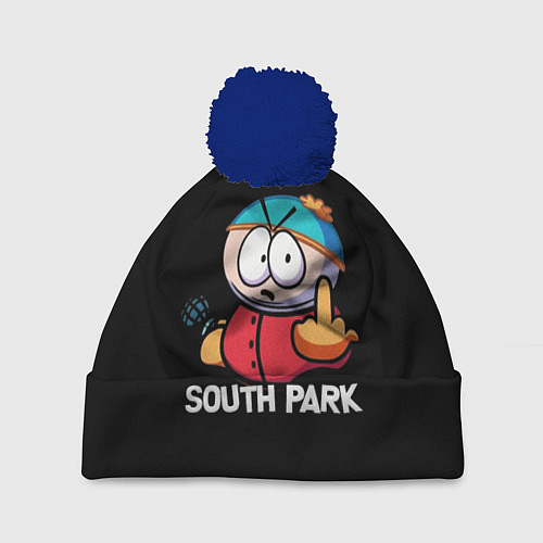 Шапка c помпоном Южный парк Эрик South Park / 3D-Тёмно-синий – фото 1