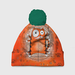 Шапка с помпоном Kot da Vinci, цвет: 3D-зеленый