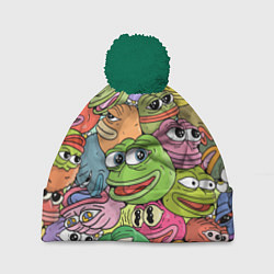 Шапка с помпоном Pepe BOMBING, цвет: 3D-зеленый