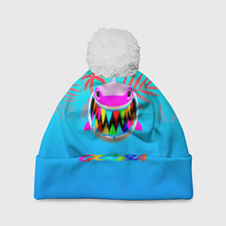 Шапка с помпоном 6IX9INE tropical, цвет: 3D-белый
