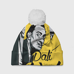 Шапка с помпоном Сальвадор Дали Salvador Dali, цвет: 3D-белый