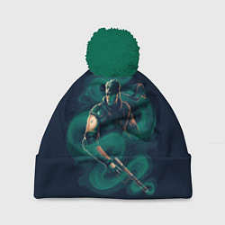 Шапка с помпоном Снейк в дыму, цвет: 3D-зеленый