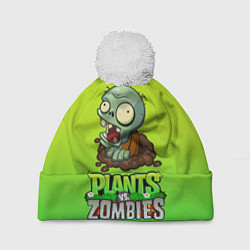 Шапка c помпоном Plants vs Zombies зомби