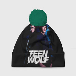 Шапка с помпоном Волчонок Teen Wolf, цвет: 3D-зеленый