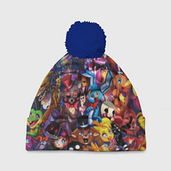 Шапка c помпоном Cute Fnaf Pattern