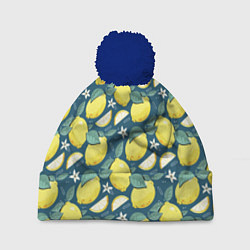 Шапка c помпоном Cute lemon pattern