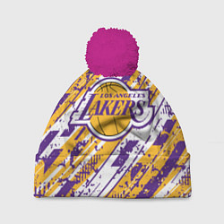 Шапка c помпоном LAKERS ЛОС-АНДЖЕЛЕС ЛЕЙКЕРС