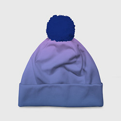 Шапка c помпоном PINK-BLUE GRADIENT ГРАДИЕНТ