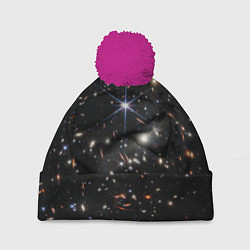 Шапка с помпоном Новое изображение ранней вселенной от Джеймса Уэбб, цвет: 3D-малиновый