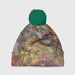 Шапка с помпоном Горная порода возраст которых превышает 3,6 миллиа, цвет: 3D-зеленый
