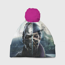 Шапка с помпоном Dishonored - Эмили Колдуин, цвет: 3D-малиновый