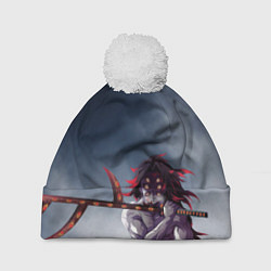 Шапка с помпоном Кокушибо, цвет: 3D-белый