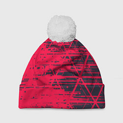 Шапка с помпоном Black & Red, цвет: 3D-белый