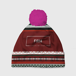 Шапка с помпоном FIRM как красный свитер из 90х, цвет: 3D-малиновый