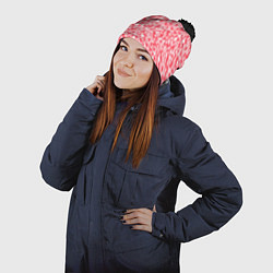 Шапка с помпоном Любовь дала трещину, цвет: 3D-черный — фото 2