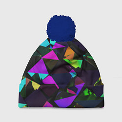 Шапка c помпоном Shapes triangle geometry