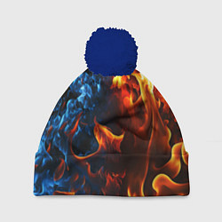 Шапка c помпоном Битва огней - два пламени