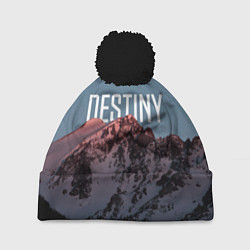 Шапка с помпоном Горы судьба, цвет: 3D-черный
