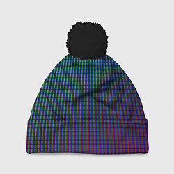 Шапка с помпоном Multicolored texture, цвет: 3D-черный