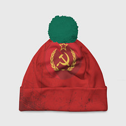 Шапка с помпоном Тень СССР, цвет: 3D-зеленый