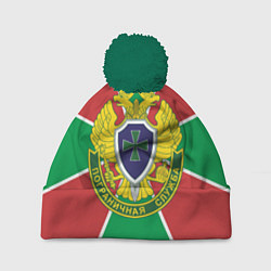 Шапка с помпоном Пограничная служба - герб ПВ, цвет: 3D-зеленый