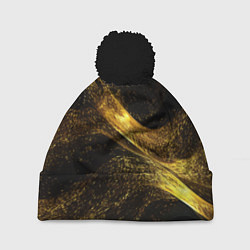 Шапка с помпоном Золотая пыльца, цвет: 3D-черный