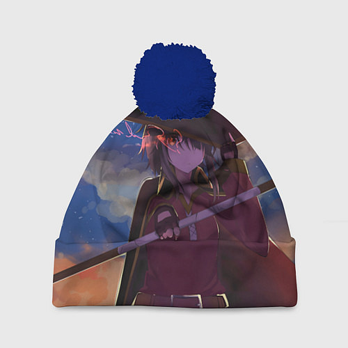 Шапка c помпоном Коносуба Мэгумин / 3D-Тёмно-синий – фото 1