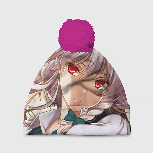 Шапка c помпоном Touhou Project Sakuya Izayoi / 3D-Малиновый – фото 1