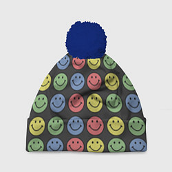 Шапка c помпоном Smiley
