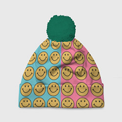 Шапка c помпоном Smiley