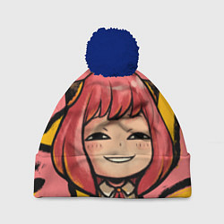Шапка с помпоном Аня Форджер лицо, цвет: 3D-тёмно-синий