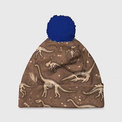 Шапка c помпоном Dinosaurs bones