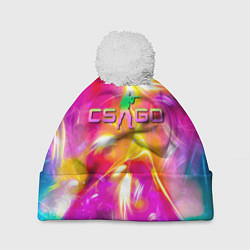 Шапка c помпоном Counter Strike - neon