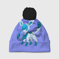 Шапка с помпоном Glaceon Pokemon, цвет: 3D-черный