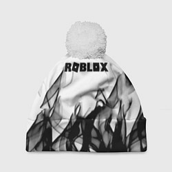 Шапка c помпоном Roblox flame текстура