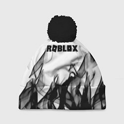 Шапка c помпоном Roblox flame текстура
