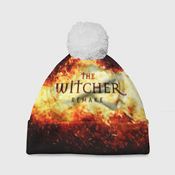 Шапка с помпоном The Witcher Remake в пламени огня, цвет: 3D-белый