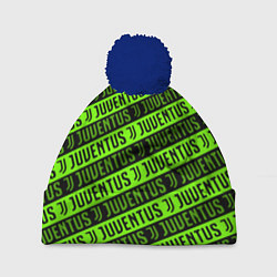 Шапка с помпоном Juventus green pattern sport, цвет: 3D-тёмно-синий