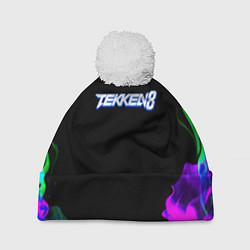 Шапка c помпоном Tekken огненный дым текстура