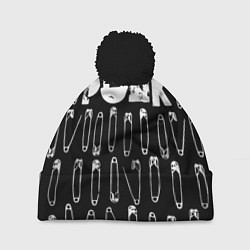 Шапка с помпоном Punk pins, цвет: 3D-черный