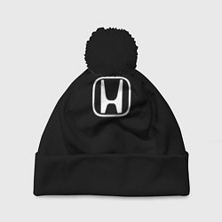 Шапка c помпоном Honda white logo