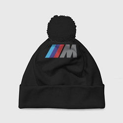 Шапка с помпоном BMW sport logo, цвет: 3D-черный
