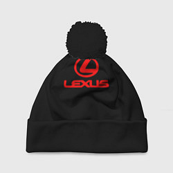 Шапка c помпоном Lexus red logo